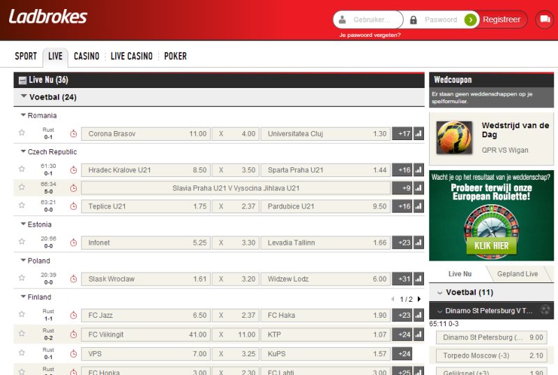 Ladbrokes live wedden